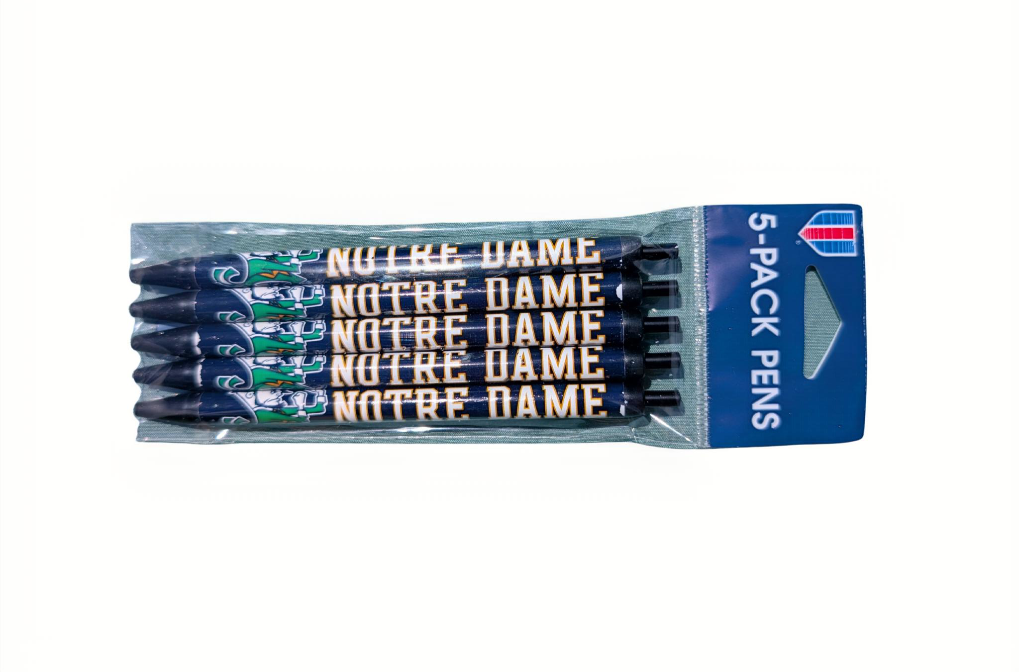 Officially Licensed Notre Dame Leprechaun Pens 5-Pack