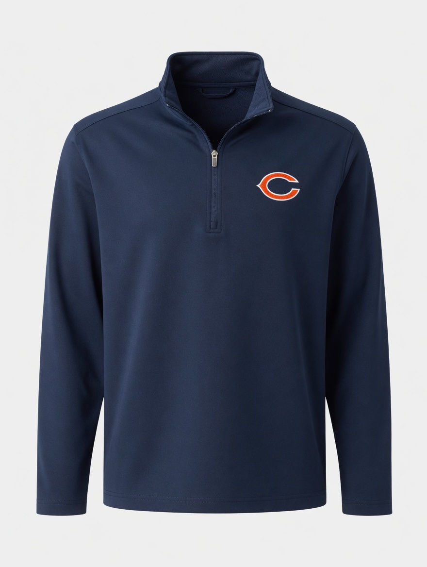 Officially Licensed Chicago Men's Quarter Zip Pullover